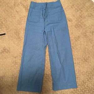 The Colette Cropped Wide-Leg Pants by Maeve